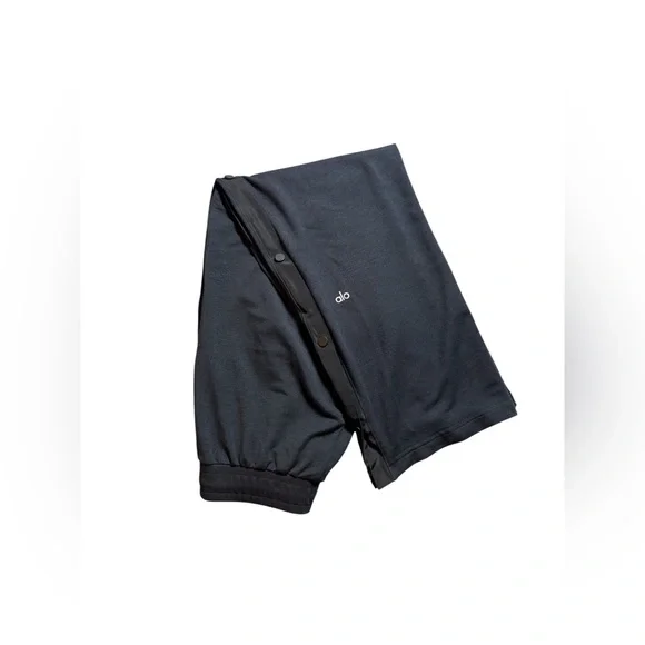 ALO Yoga Black Court Side Tearaway Snap Pants - Picture 7 of 7